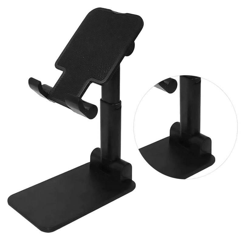 Foldable Desktop Phone Stand Adjustable Bracket For Home Office Use Black - Image 5