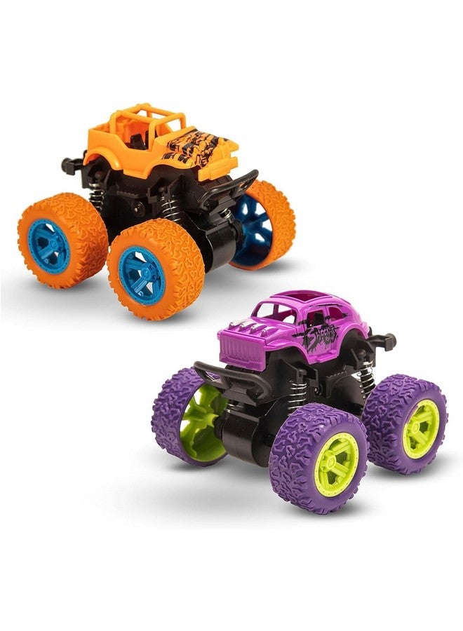 Niku 4x4 Mini Monster Truck for Kids Boys Girls 3 4 5 6 7 8 Year Old, Push and Go Friction Powered Car Toys, Birthday Party Gift for Kids (Pack of 4, Multicolor) - Image 4
