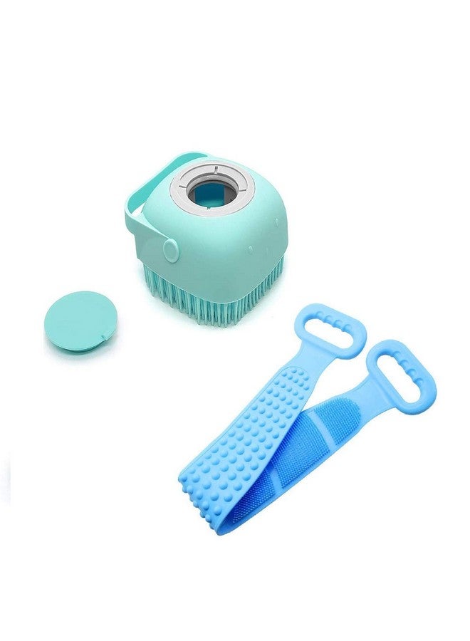 PlantaZee [2 PCS COMBO] Bath Brush Body Wash Brush Back Scrubber Body Washer For Dead Skin Removal For Men Women Kids Unisex (Multicolor) - Image 1