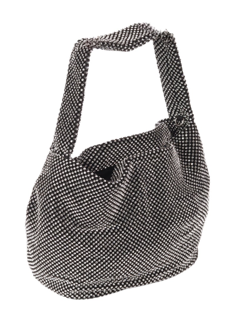 Mr.joe - Soiree handbag with Modern Design and rhinestones embellishments 409607 black - Image 1