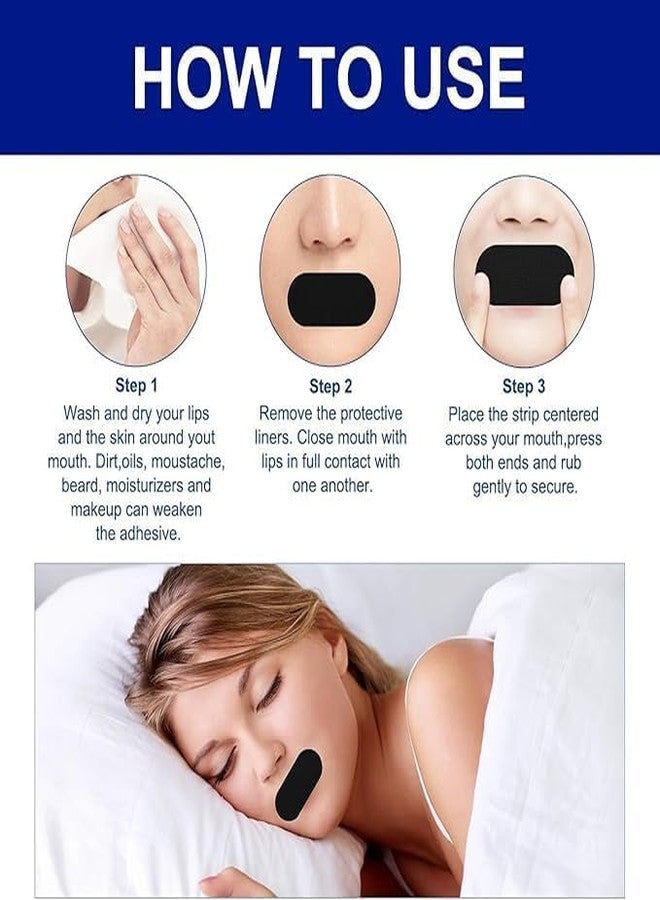 PIHARVA 30-Count Good Night Mouth Tape for Sleeping - Anti-Snoring Strips for Improved Breathing, Pain-Free Removal, Hypoallergenic & Gentle Adhesive Sleep Mouth Tape for Men and Women - Image 4