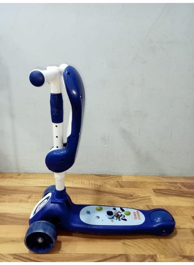 3 Wheel Scooter, With Seat Adjustable Height Kids Scooter, Lean to Steer with Extra-Wide PU LED Light Up With Music Wheels, for Boys & Girls - Image 3
