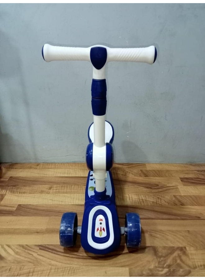3 Wheel Scooter, With Seat Adjustable Height Kids Scooter, Lean to Steer with Extra-Wide PU LED Light Up With Music Wheels, for Boys & Girls - Image 4