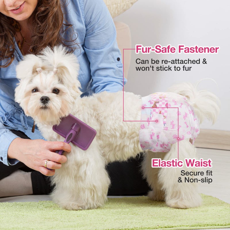 Dono Disposable Dog Diapers Female, Super Absorbent Doggie Diaper, Rapid-Dry Gel Technology Puppy Diapers, Leak-Proof Fit for Doggy Cat in Heat, Excitable Urination, Incontinence, Small - Image 4