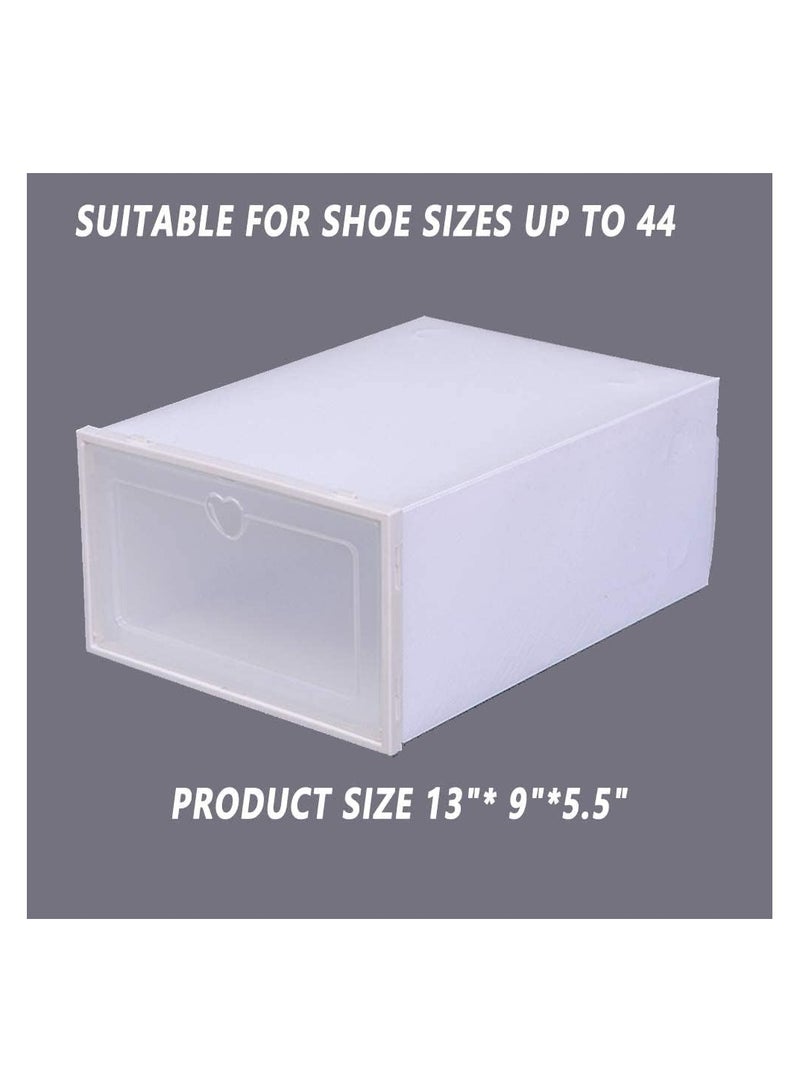 BLOOMING TIME 24pcs Storage box Shoe box Shoe Storage box Transparent Shoe box Foldable Plastic drawer Stackable Storage Cabinet - Image 4