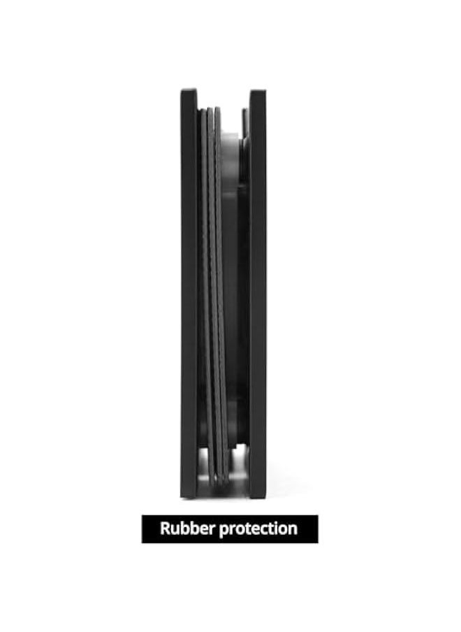 Arabest Glass Shower Door Hinges, 180 Degree Stainless Steel Hinges for Frameless Glass Doors, Black  - Image 5