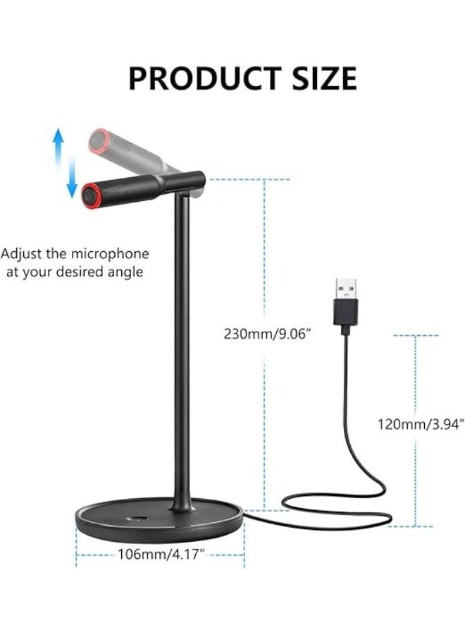 USB Condenser Microphone – Noise-Cancelling Plug & Play Mic for Live Streaming, Podcasting, Recording & Video Conferences, Compatible with Windows/Mac - Image 2