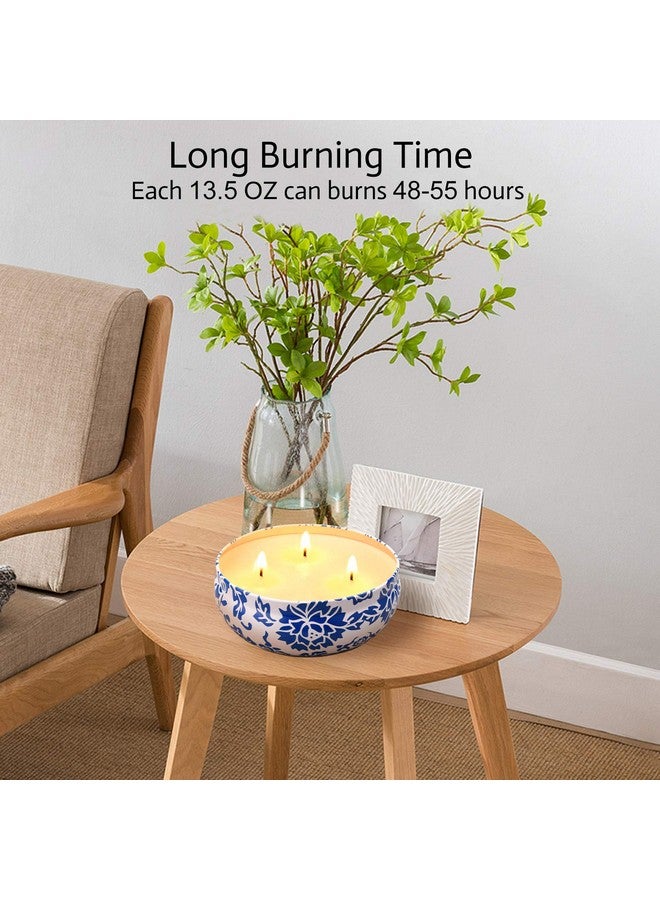 Hausware Citronella Candles Outdoor & Indoor - Large 13.5 oz Scented Candles Set 3 Pack Natural Soy Wax citronella Candles for Garden Patio Yard Home Balcony Camping Backyard - Image 3