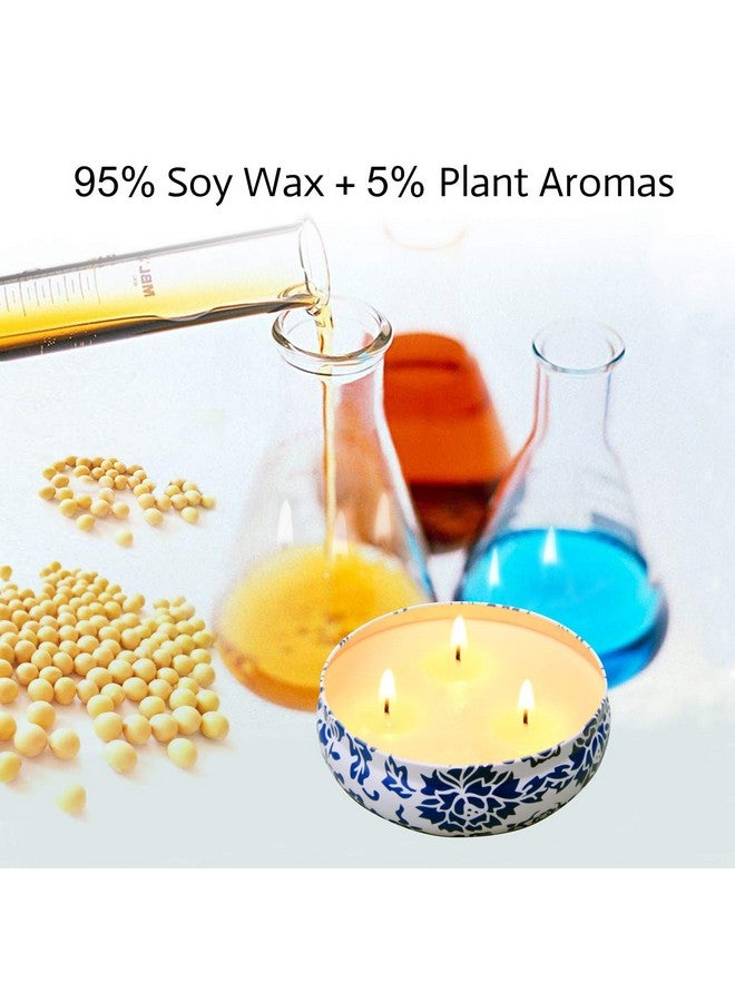 Hausware Citronella Candles Outdoor & Indoor - Large 13.5 oz Scented Candles Set 3 Pack Natural Soy Wax citronella Candles for Garden Patio Yard Home Balcony Camping Backyard - Image 1