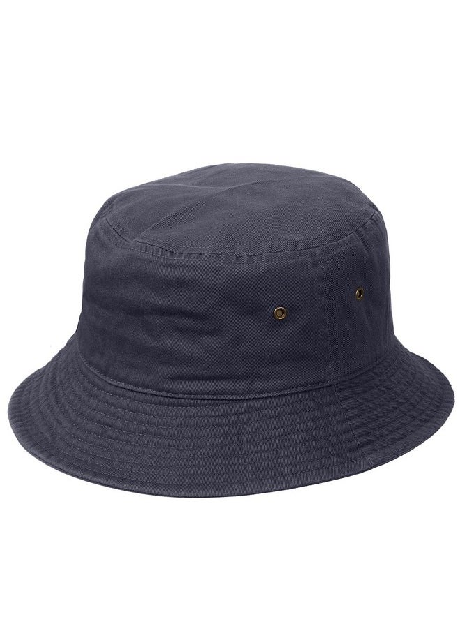Falari - Men Women Unisex Cotton Bucket Hat 100% Cotton Packable For Travel Fishing Hunting Summer Camp (Smallmedium Charcoal) - Image 1
