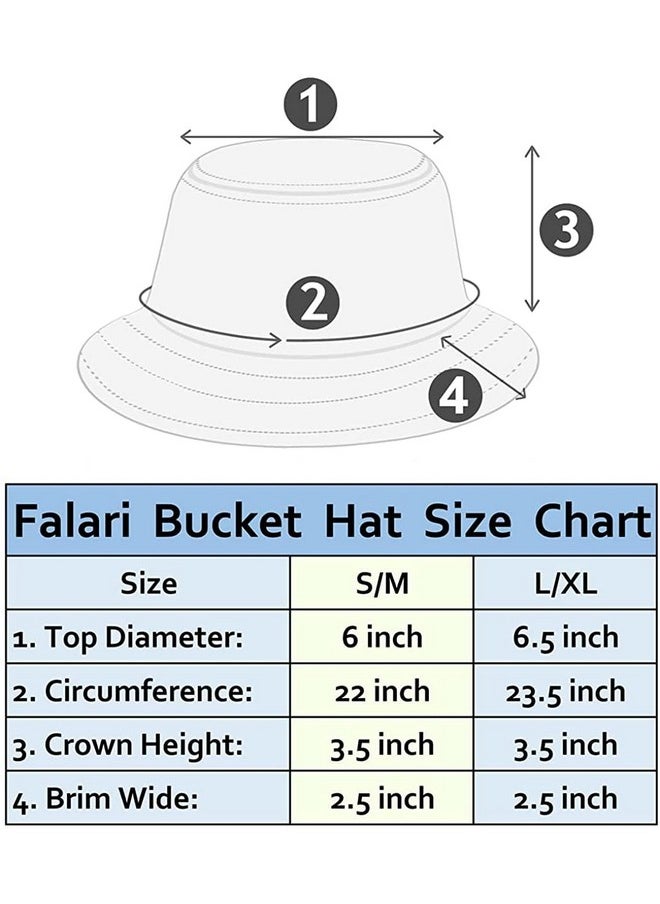Falari - Men Women Unisex Cotton Bucket Hat 100% Cotton Packable For Travel Fishing Hunting Summer Camp (Smallmedium Charcoal) - Image 1