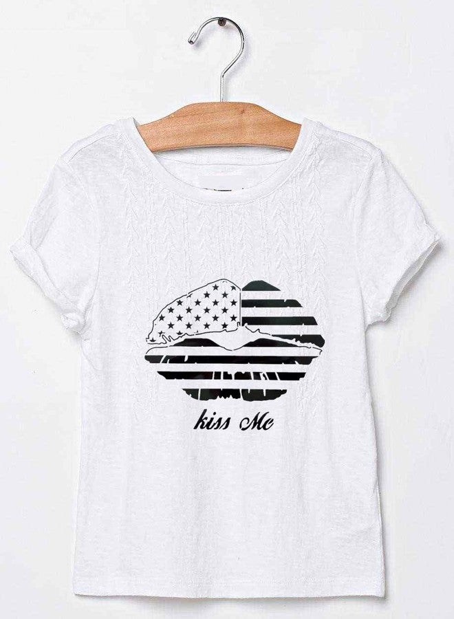 OBUY Large Patriotic Stencils American Flag American Map USA Stencil for Painting on Wood, Fabric, Walls, Airbrush + More | Reusable Mylar Template (Lip Print Flag) - Image 3