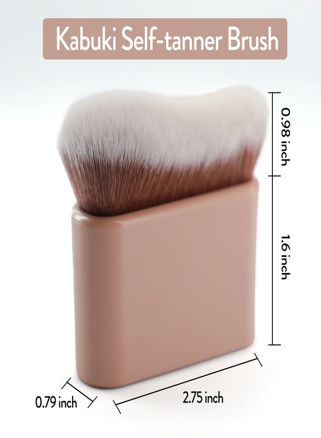 DRIPOO Large Self Tanner Brush, Professional Self Tanner, Kabuki, Powder, Foundation, Blusher, Shadow, Bronzer, Face and Body Brush for Smooth and Even Coverage - Image 2