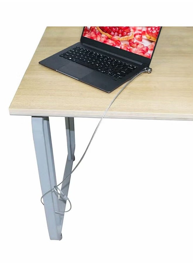 Laptop Lock, 1.2M Universal Laptop Notebook Combination Lock Security Cable, Office Dormitory Meeting Study Room Security Lock, for Most Notebooks, Desktops, Projectors LCD Key Lock with 2 Keys - Image 2