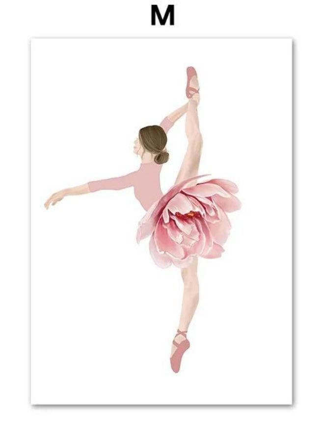 Ballet Girl Butterfly Flamingo Flower Swan Crown Wall Art Canvas Painting Nordic Posters And Prints Wall Picture Kids Room Decor - Image 1