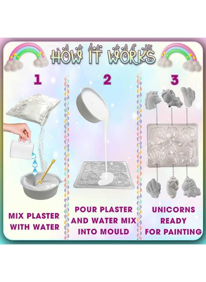Generic valueable 1 Children's drawing and coloring set, unicorn-shaped art and craft supplies, educational gift for children to learn to draw, gift for girls with watercolor brushes and drawing paper, suitable for children aged 3 years and above - Image 4