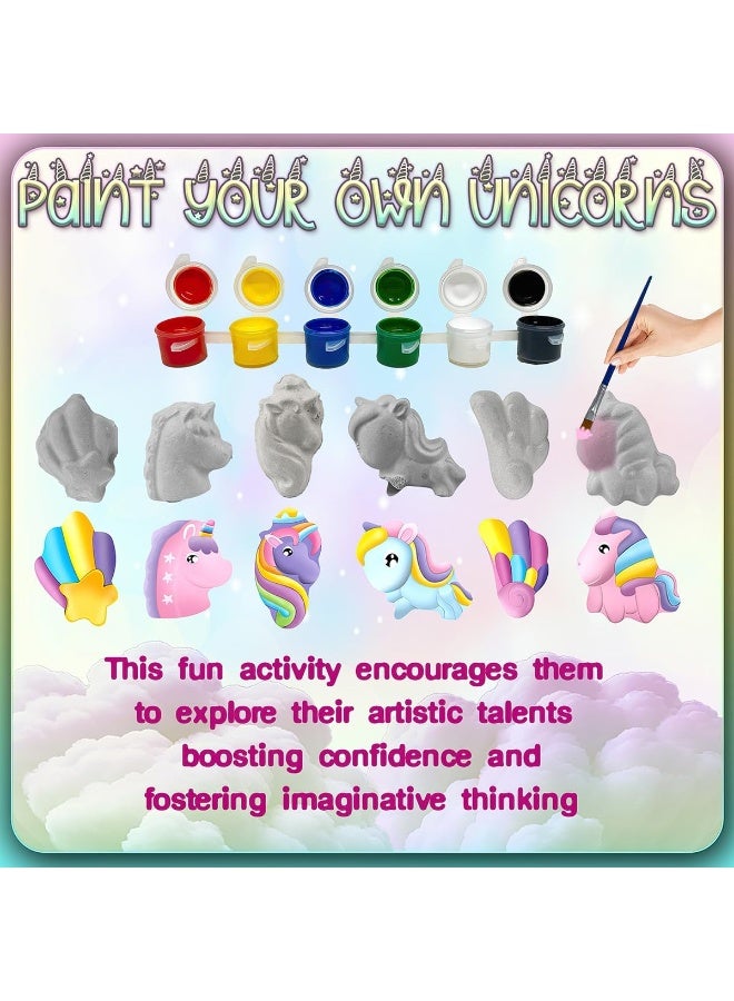 Generic valueable 1 Children's drawing and coloring set, unicorn-shaped art and craft supplies, educational gift for children to learn to draw, gift for girls with watercolor brushes and drawing paper, suitable for children aged 3 years and above - Image 5