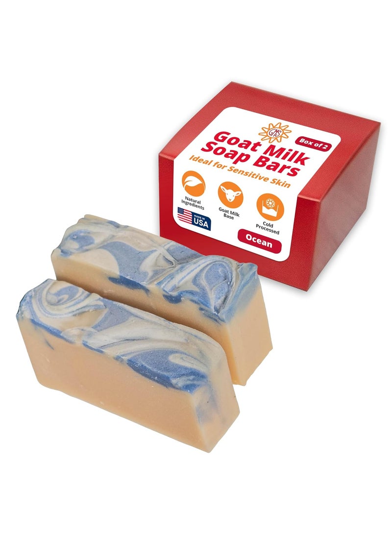 goat milk stuff Goat Milk Stuff Goat Milk Soap - OCEAN SOAP | Handmade All-Natural, Goat Milk Soap Bars for Dry Skin Relief, Body & Face Wash for Men and Women, Bar Soap (Box of 2) 