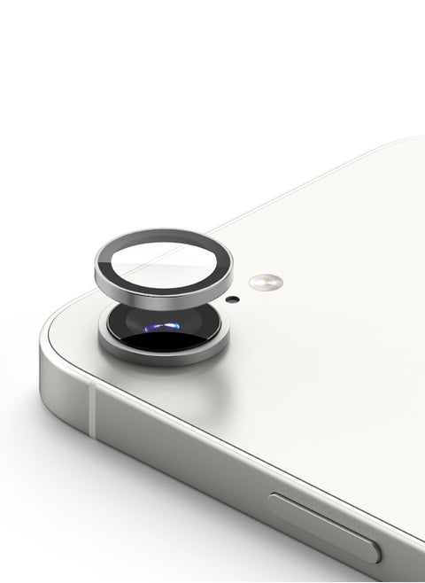 Apple iPhone 16e 5G 2025 Premium Camera Lens Tempered Glass Protector with Alignment Kit - Clear/Silver