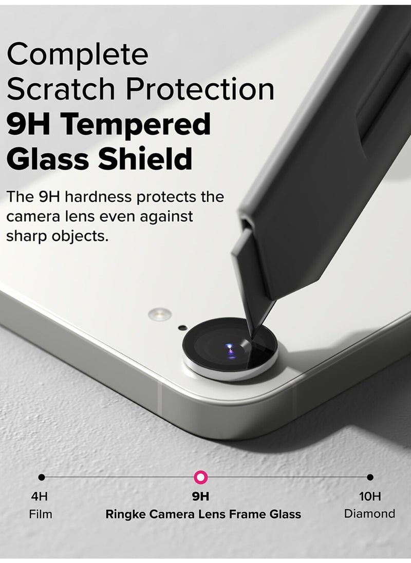 Wtech - Apple iPhone 16e 5G 2025 Premium Camera Lens Tempered Glass Protector with Alignment Kit - Clear/Silver - Image 1