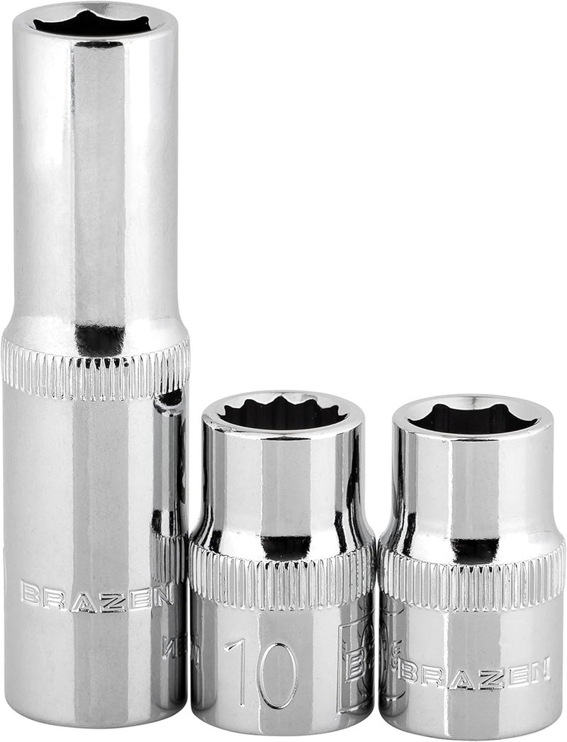 BraZen 10mm Socket Three Pack (3/8" Drive, Multi-Type) - Image 1