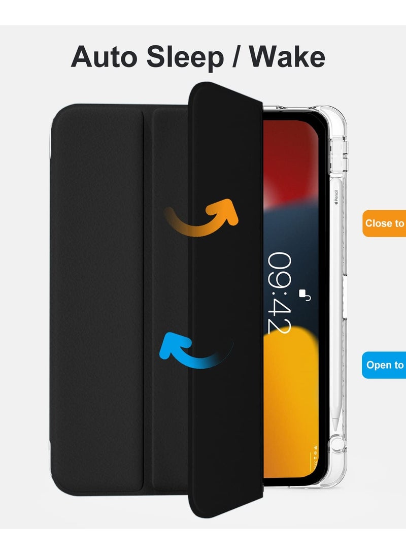 eGreen99 for HUAWEI MatePad 12X Case Cover,Transparent Airbag With Pen Slot For Anti Drop, Tablet Protective Cover, Triple Fold Multi Angle Design, Automatic Wake-up/sleep, Soft Leather，Black - Image 2