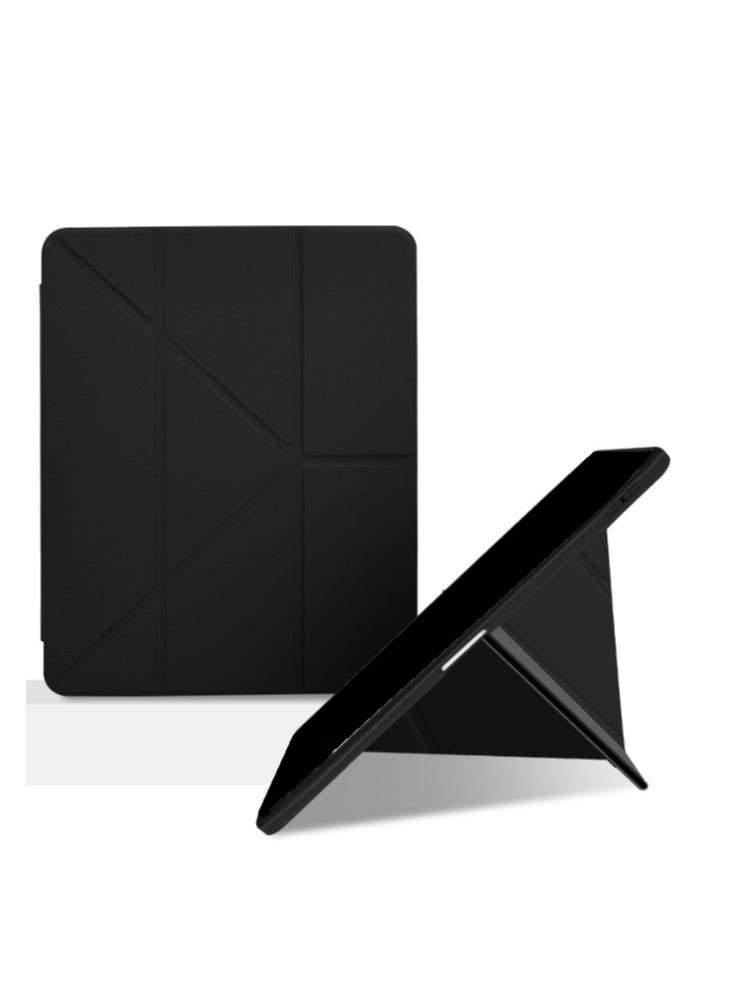 eGreen99 for HUAWEI MatePad 12X Case Cover,Transparent Airbag With Pen Slot For Anti Drop, Tablet Protective Cover, Triple Fold Multi Angle Design, Automatic Wake-up/sleep, Soft Leather，Black - Image 4