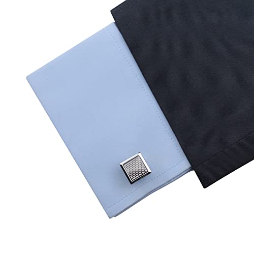 Kavove The Enchanting Black & Silver Cufflink For Men - Image 3