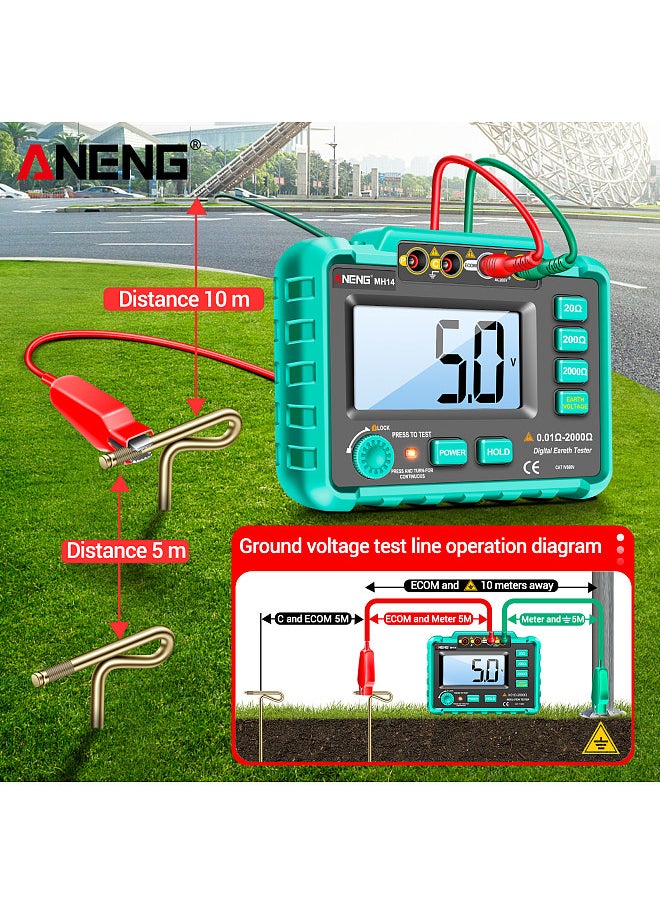 MH14 Electrical  Insulation Resistance Tester Digital High-precision Resistance Grounding Voltage Measuring Meter
