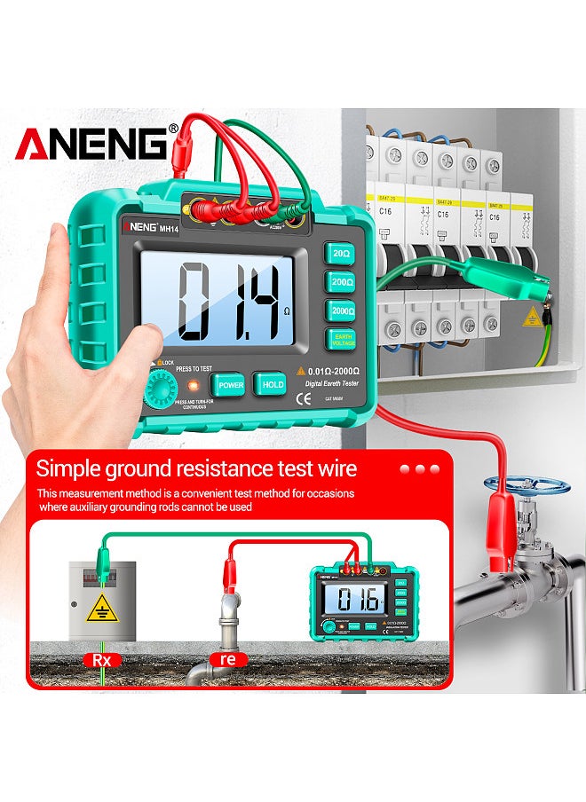MH14 Electrical  Insulation Resistance Tester Digital High-precision Resistance Grounding Voltage Measuring Meter