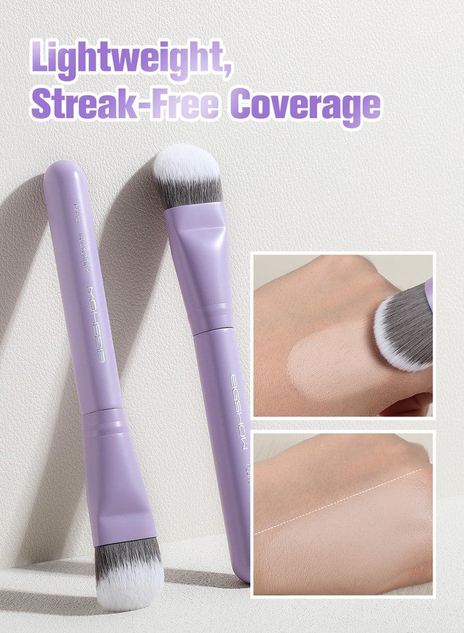 EIGSHOW Foundation Brush, EIGSHOW Pro Slanted Foundation Brushes with Silver Ion Bristle - Kabuki Brush for Powder Liquid Cream Buffing Blending (F625P) - Image 4