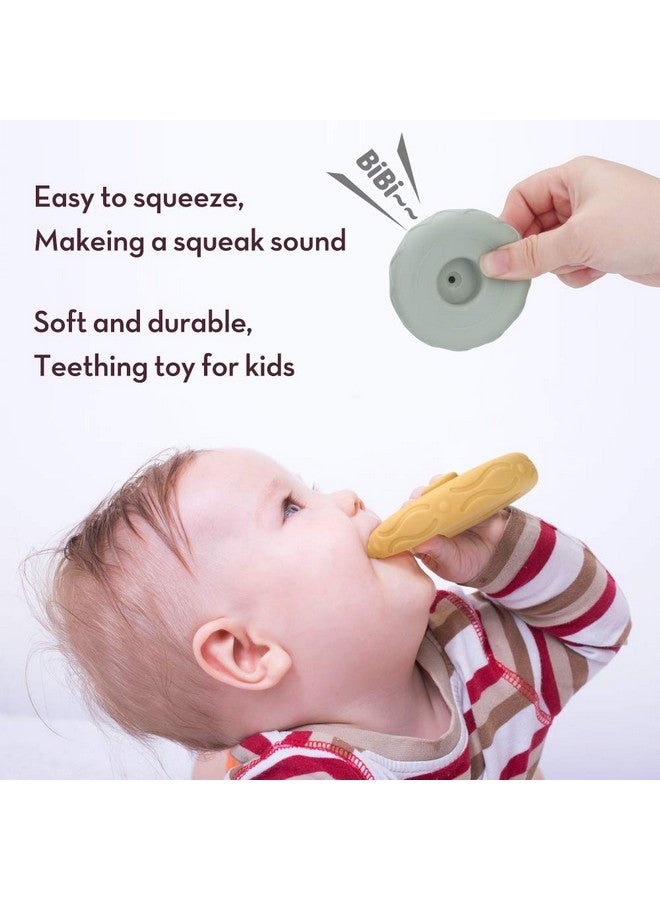 Mini Tudou 6 PCS Baby Stacking & Nesting Toys, Soft Stacking Blocks Ring Stacker, Baby Sensory Teether Toys with Letter, Animal and Shape, Early Learning Toys for Babies Toddlers Kids 6 Months - Image 2