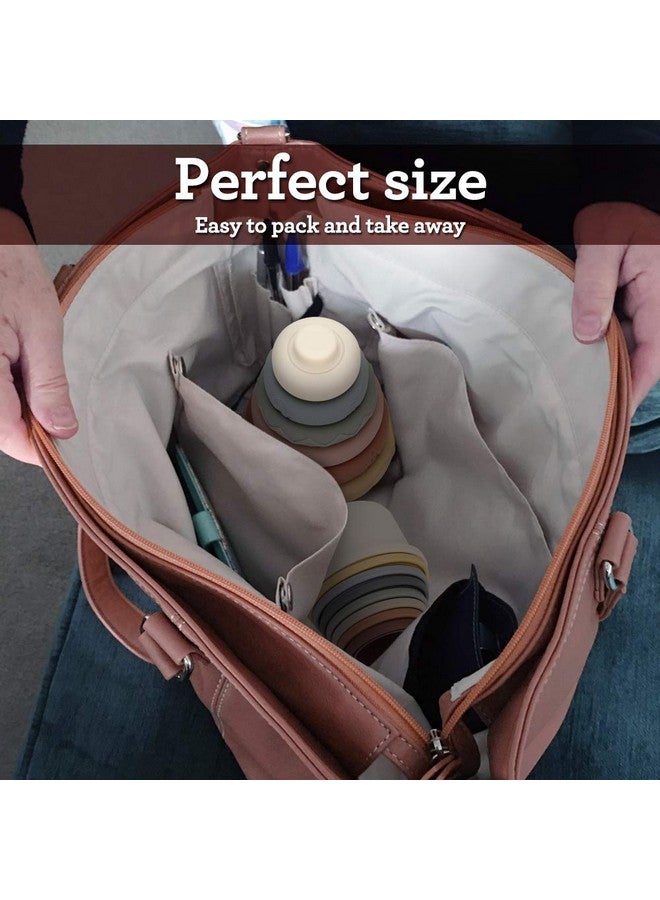 Mini Tudou 6 PCS Baby Stacking & Nesting Toys, Soft Stacking Blocks Ring Stacker, Baby Sensory Teether Toys with Letter, Animal and Shape, Early Learning Toys for Babies Toddlers Kids 6 Months - Image 5