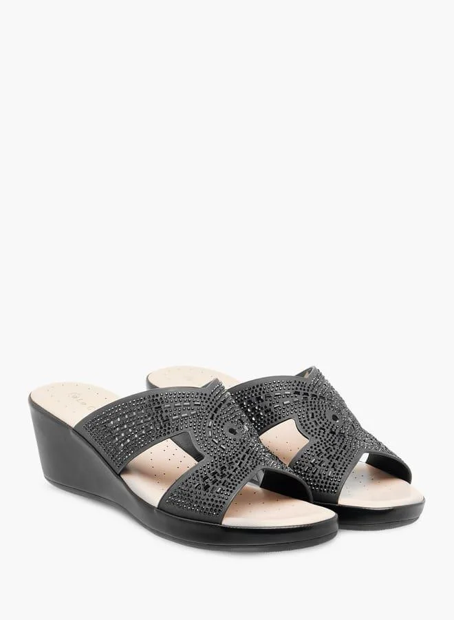 Le Confort Womens Embellished Slip-On With Wedge Heels