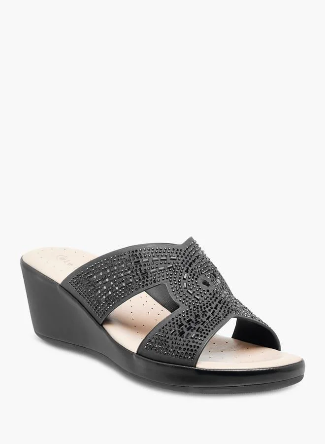 Le Confort Womens Embellished Slip-On With Wedge Heels