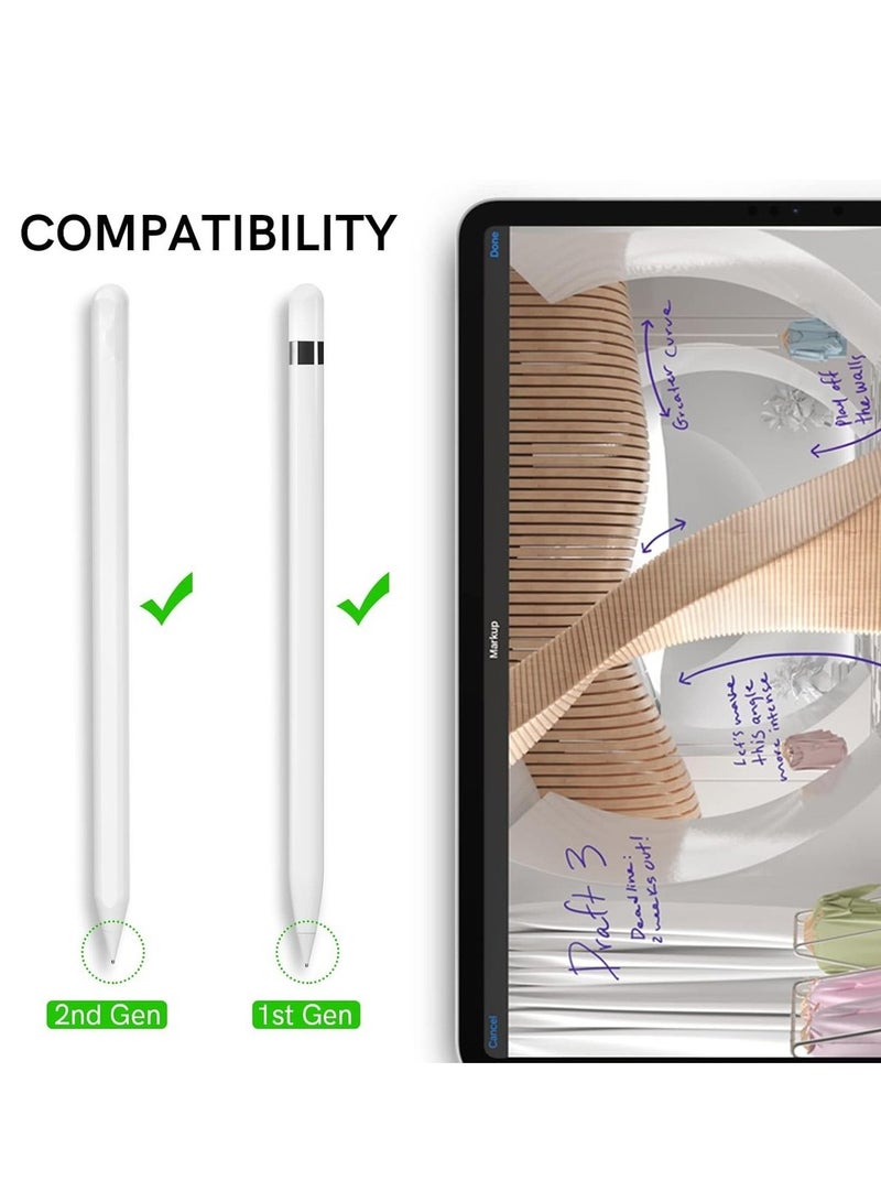 Replacement Tips For Apple Pencil 2 Pack Compatible With Apple Pencil 2nd Gen And 1st Gen No Wear Out Fine Point Precise Control Pen Like Nibs For Apple Pencil  - Image 1