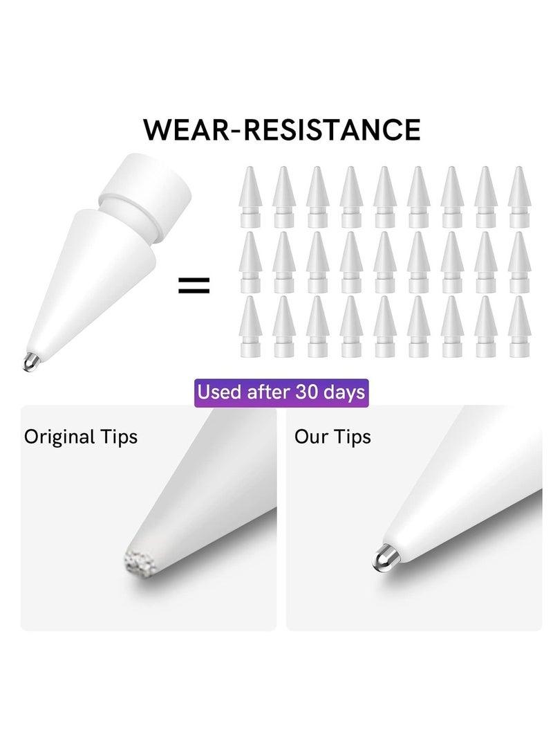 Replacement Tips For Apple Pencil 2 Pack Compatible With Apple Pencil 2nd Gen And 1st Gen No Wear Out Fine Point Precise Control Pen Like Nibs For Apple Pencil  - Image 3
