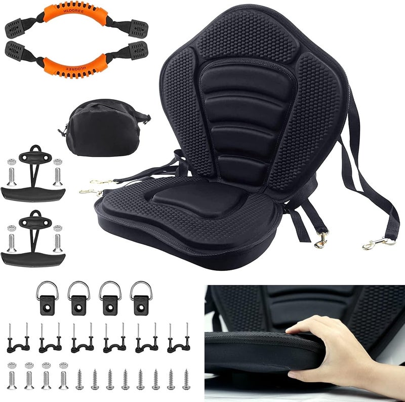 HLOGREE Deluxe Thicken Padded Kayak Seat with Storage Bag - Image 1
