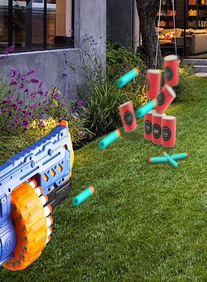 WALWAL 6Pcs Soft Bullet Target, Bullet Dart Target - Foam Shooting Game, Compatible for NERF N-Strike Blasters Guns(Red) - Image 5