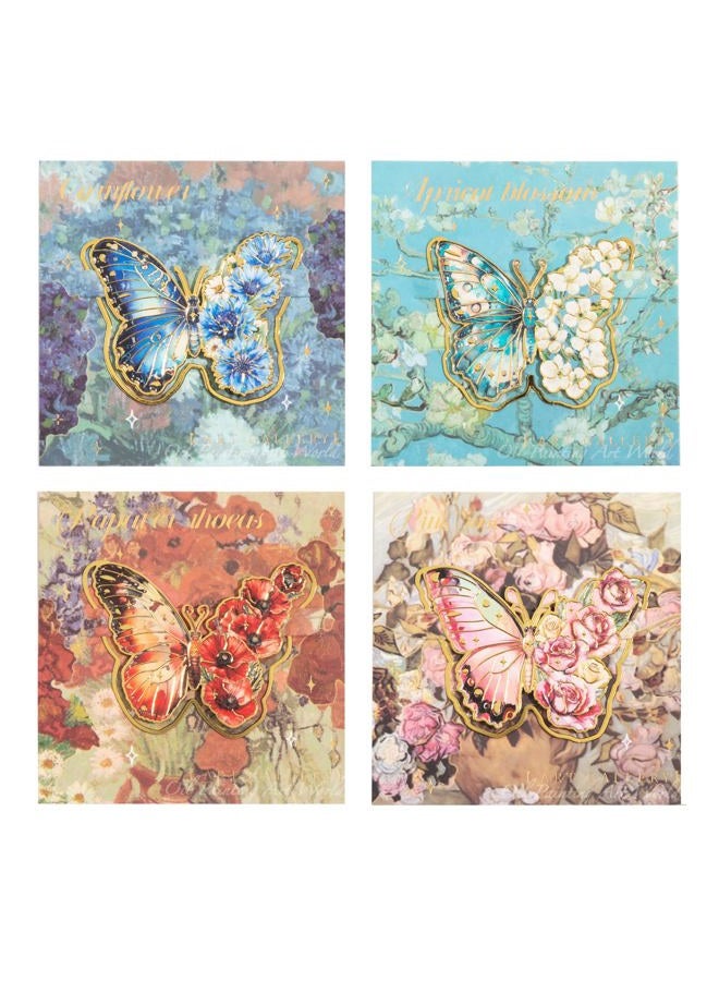 PAGEMORE 4 PCS Metal Butterfly Bookmarks, Golden Clips Bookmark Monet Van Gogh Oil Painting Theme Book Mark Bookmarks for Book Lovers Women Teens Writers Readers Children - Image 5
