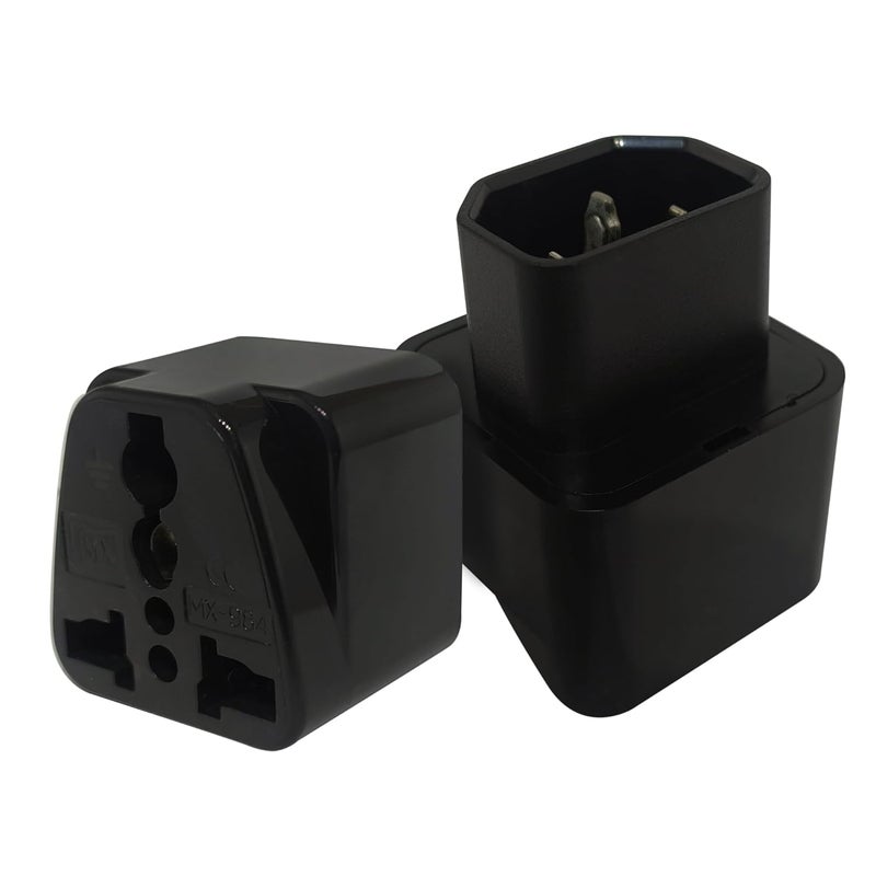 MX Universal Power Adaptor for Computer AC – Converts Mains Socket to Standard IEC C13 Socket – 2 Pin to C13 Converter Plug with 10 A, Heat‑Resistant Housing - Image 4
