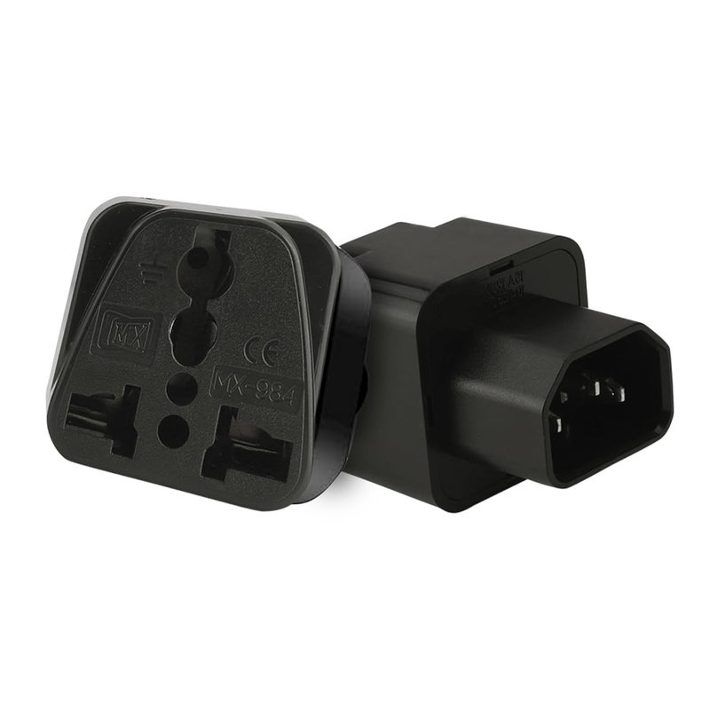 MX Universal Power Adaptor for Computer AC – Converts Mains Socket to Standard IEC C13 Socket – 2 Pin to C13 Converter Plug with 10 A, Heat‑Resistant Housing - Image 3