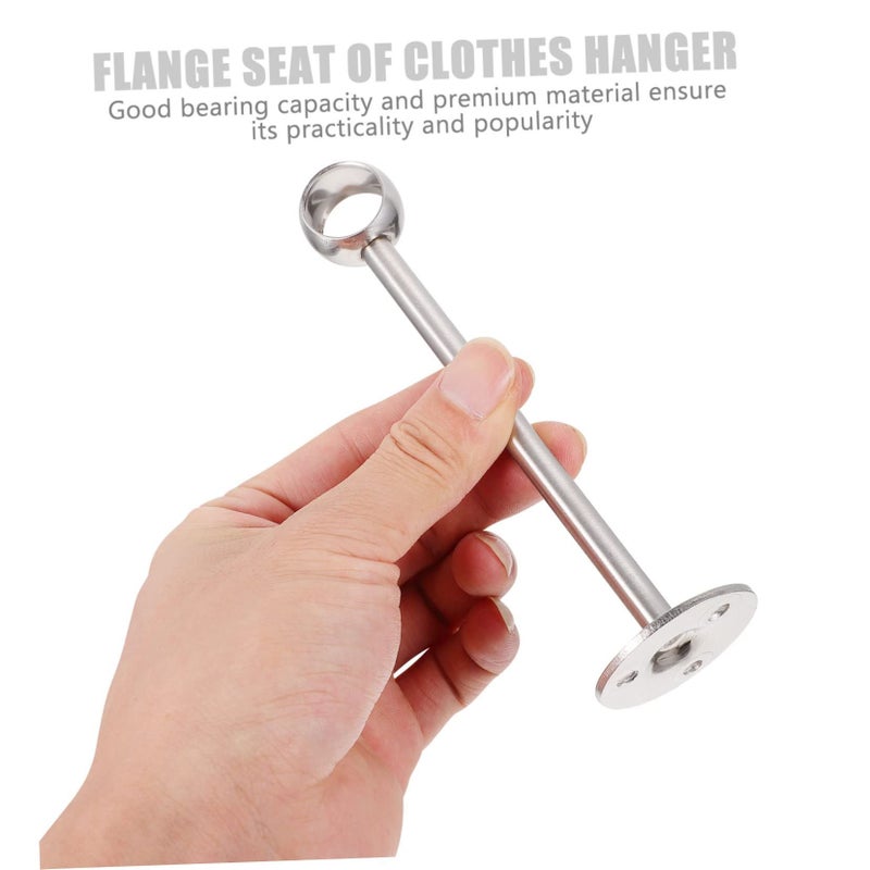 Heavy Duty Ceiling Mount Brackets For Closet Rods And Curtains Silver 15X4CM 8pcs - Image 3