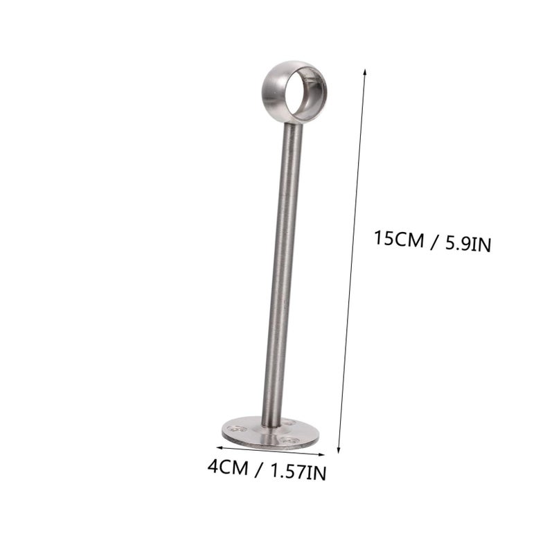 Heavy Duty Ceiling Mount Brackets For Closet Rods And Curtains Silver 15X4CM 8pcs - Image 5