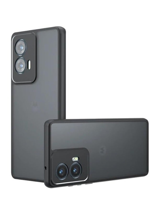 Case for Motorola Moto G85 5G, Frosted Translucent Back Protective Slim Phone Cover, Anti-Fingerprints, Anti-Fall Drop Protection, Shockproof Case for Motorola Moto G85 5G (Black) - Image 1