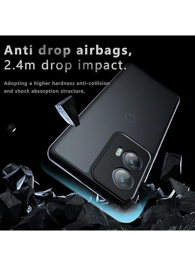 Case for Motorola Moto G85 5G, Frosted Translucent Back Protective Slim Phone Cover, Anti-Fingerprints, Anti-Fall Drop Protection, Shockproof Case for Motorola Moto G85 5G (Black) - Image 2