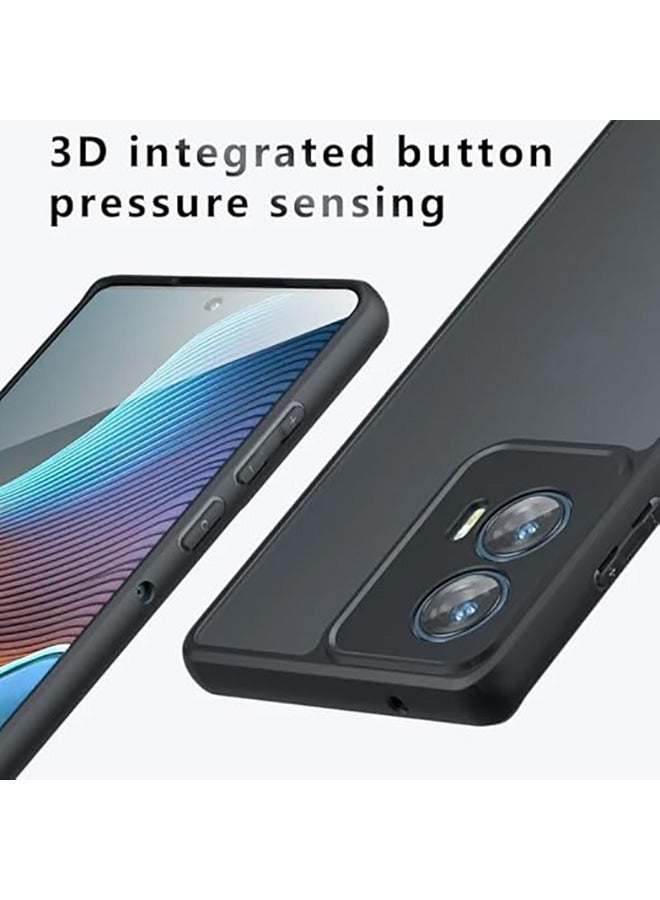 Case for Motorola Moto G85 5G, Frosted Translucent Back Protective Slim Phone Cover, Anti-Fingerprints, Anti-Fall Drop Protection, Shockproof Case for Motorola Moto G85 5G (Black) - Image 5