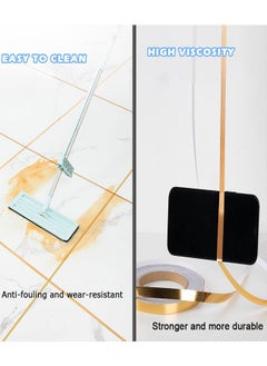 Generic Tile Gap Tape Self-Adhesive Sealing Decorative Corner Side Edge Tape Strip,Waterproof Art Edge Banding Caulking Sealing Tape Suitable for Wall, Cabinet, Kitchen  - Image 3