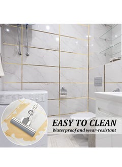 Generic Tile Gap Tape Self-Adhesive Sealing Decorative Corner Side Edge Tape Strip,Waterproof Art Edge Banding Caulking Sealing Tape Suitable for Wall, Cabinet, Kitchen  - Image 5