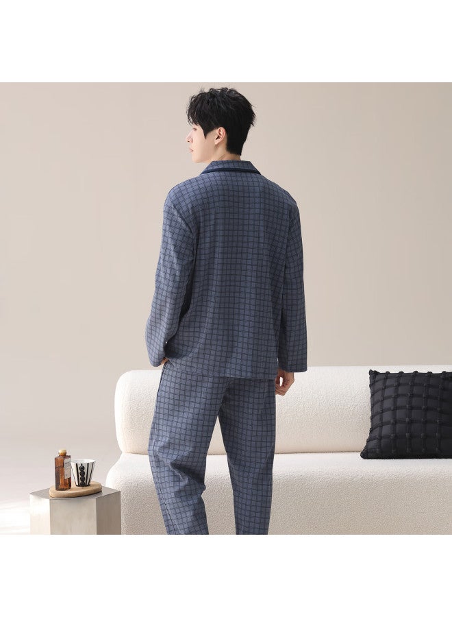Your Sun Yiershuang Men's Autumn Winter Pure Cotton Long Sleeve Long Pants Pajama Set Casual Homewear Fully Cotton Suitable For Outdoor Wear - Image 5